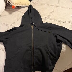American Giant Black Hoodie with Zip